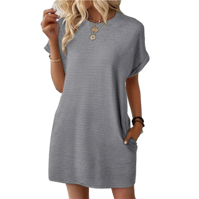 Addison™ – Casual Minimalist Round Neck Summer Dress