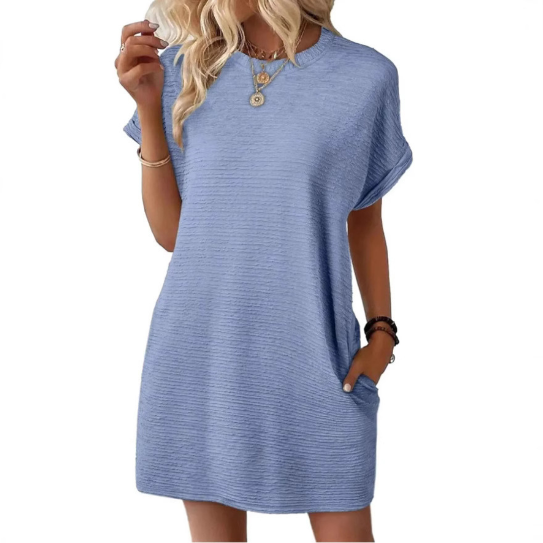 Addison™ – Casual Minimalist Round Neck Summer Dress