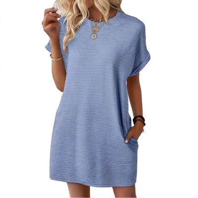 Addison™ – Casual Minimalist Round Neck Summer Dress