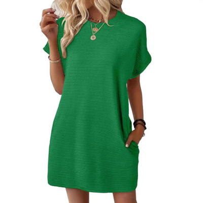 Addison™ – Casual Minimalist Round Neck Summer Dress