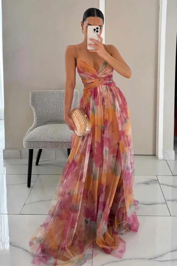 Esme – Elegant Flowing Printed Dress
