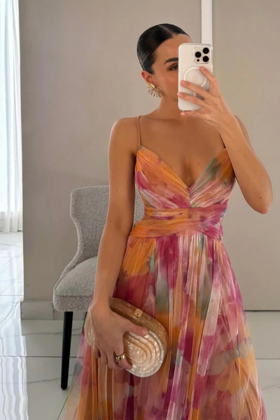 Esme – Elegant Flowing Printed Dress