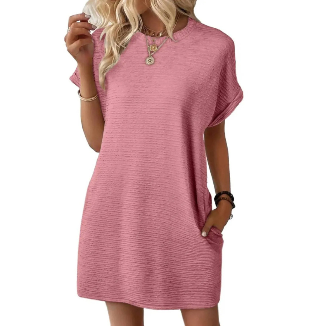 Addison™ – Casual Minimalist Round Neck Summer Dress