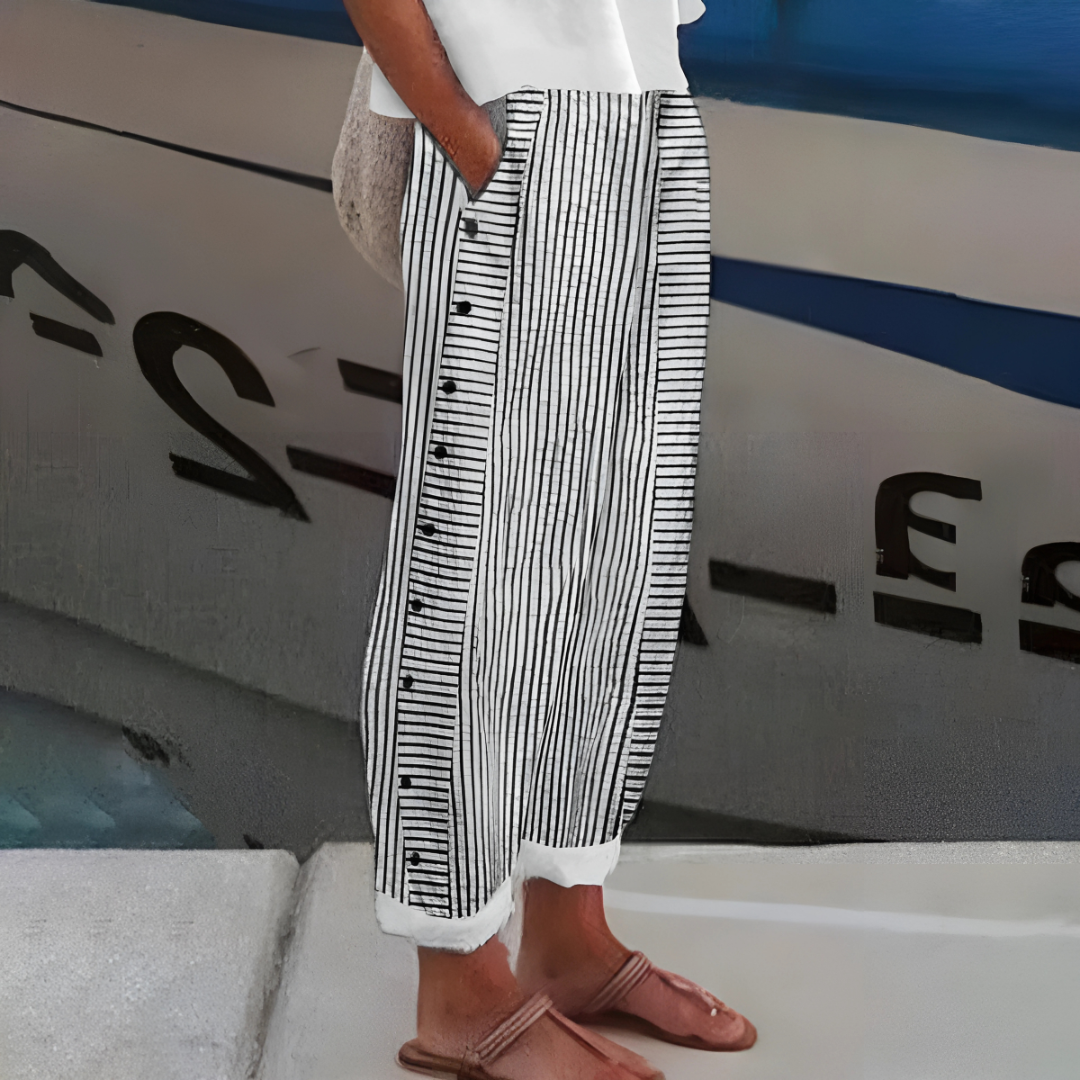 Tehao - Striped Trousers