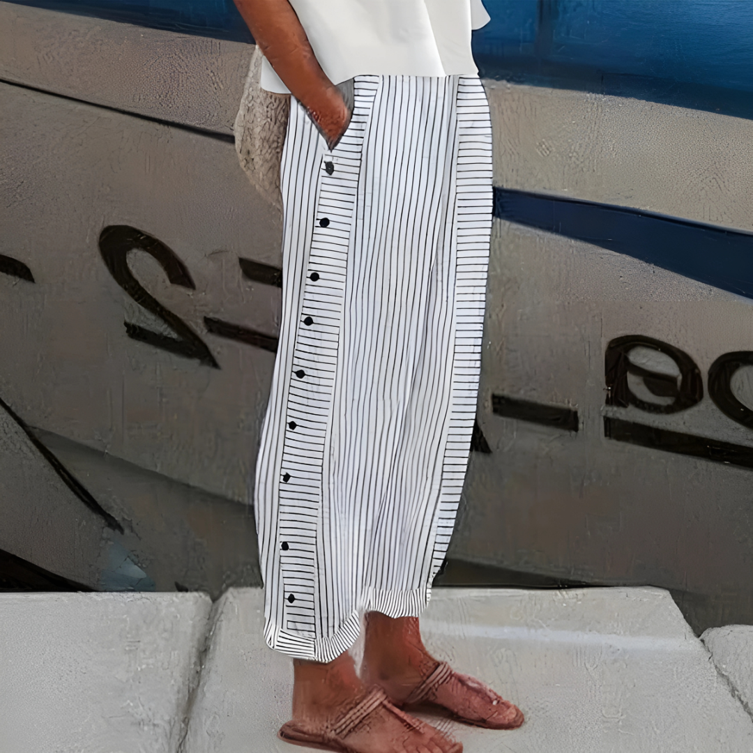 Tehao - Striped Trousers