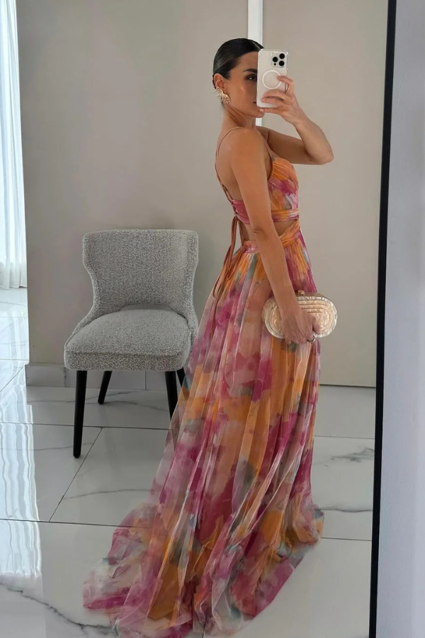 Esme – Elegant Flowing Printed Dress