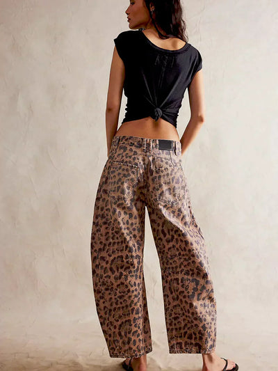 Isla – Easygoing Leopard Print Trousers
