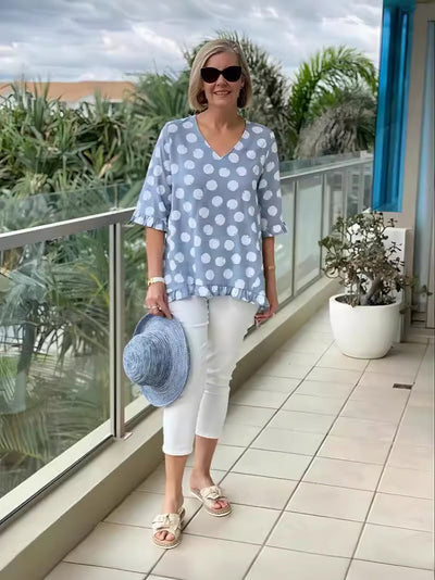 Stylish V-Neck Blouse