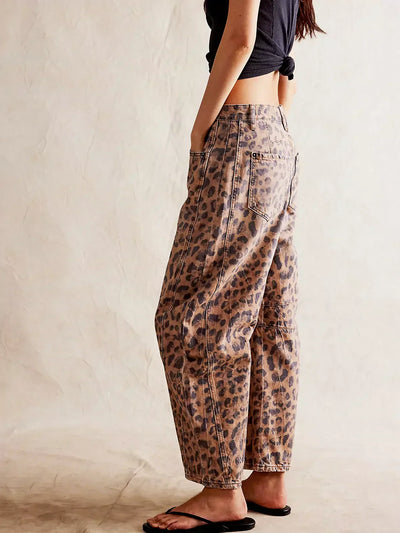 Isla – Easygoing Leopard Print Trousers