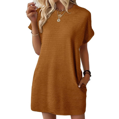 Addison™ – Casual Minimalist Round Neck Summer Dress