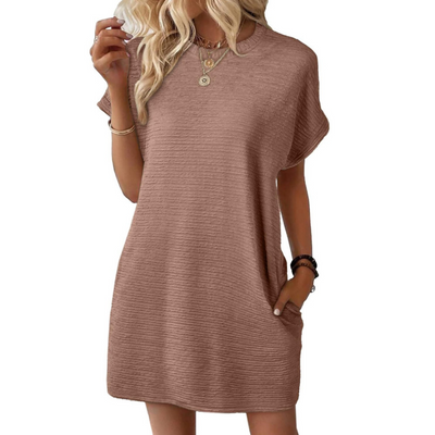 Addison™ – Casual Minimalist Round Neck Summer Dress