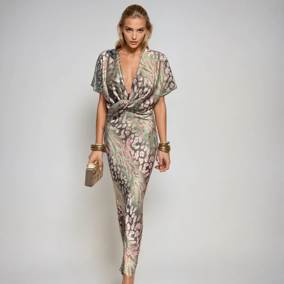 Isabeau – Elegant Silk Maxi Dress