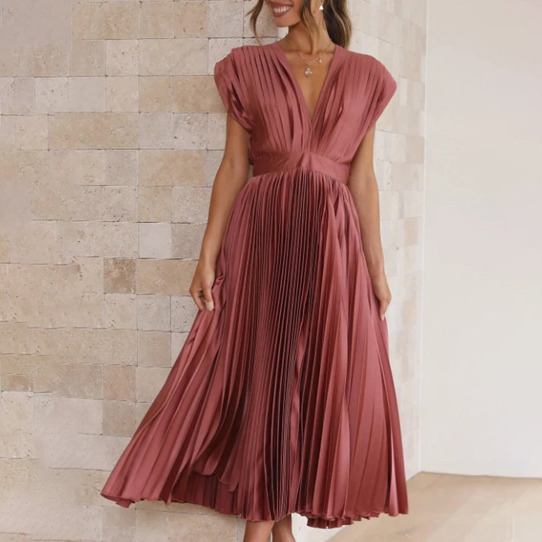 Rhea – Elegant Printed Maxi Dress