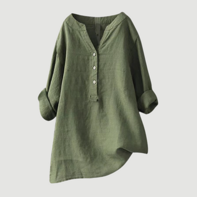 Ava™ - Airy and Comfortable Linen Shirt with Buttons