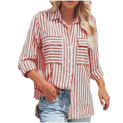 Lena Striped Button Vest