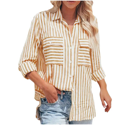 Lena Striped Button Vest