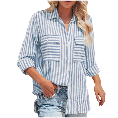 Lena Striped Button Vest
