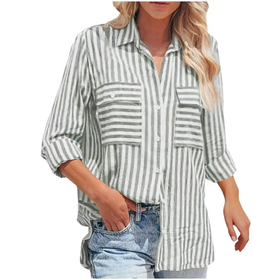 Lena Striped Button Vest