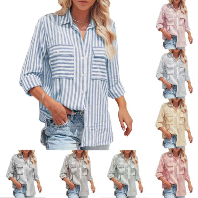 Lena Striped Button Vest
