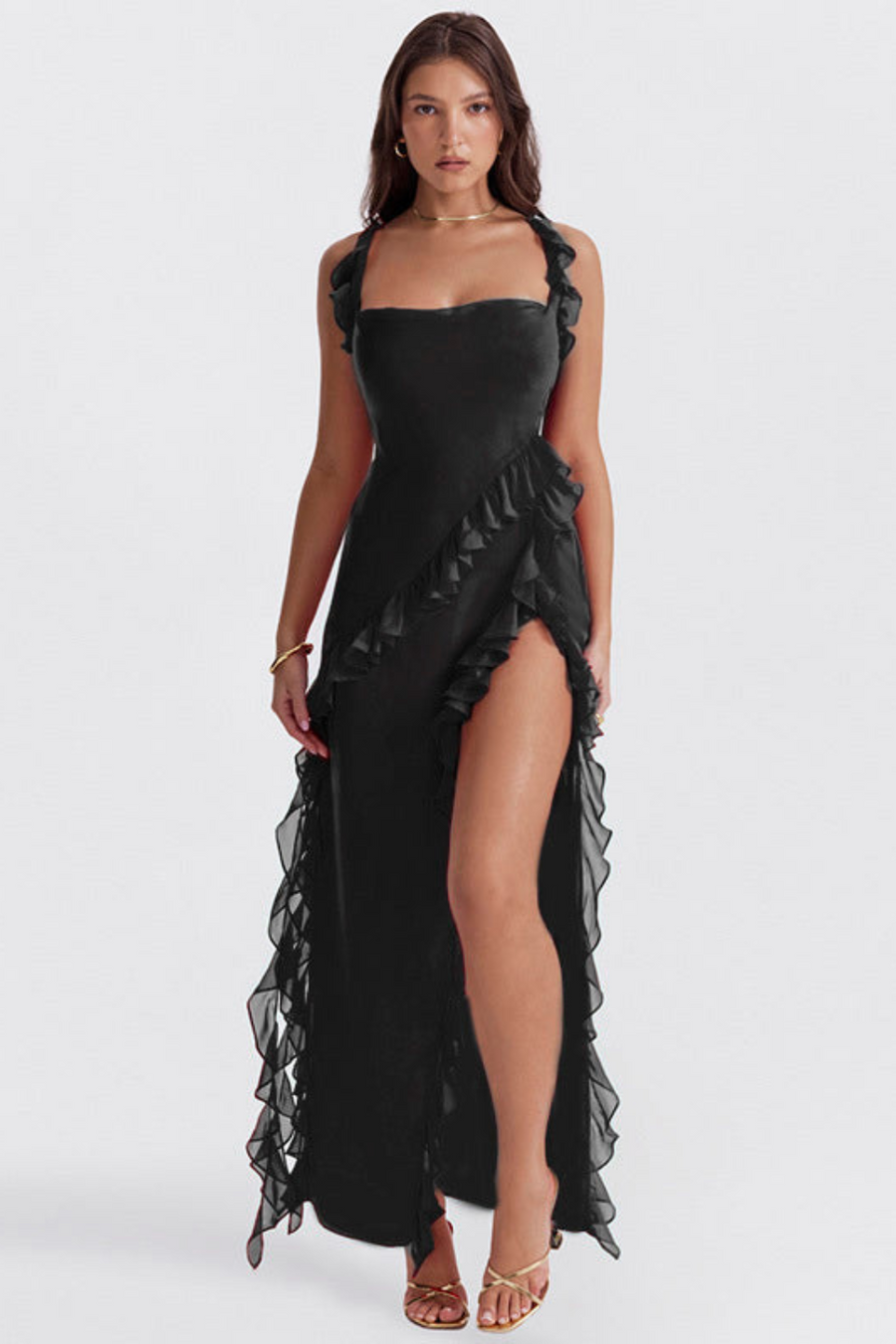 Arianna - Ruffled Maxi Dress