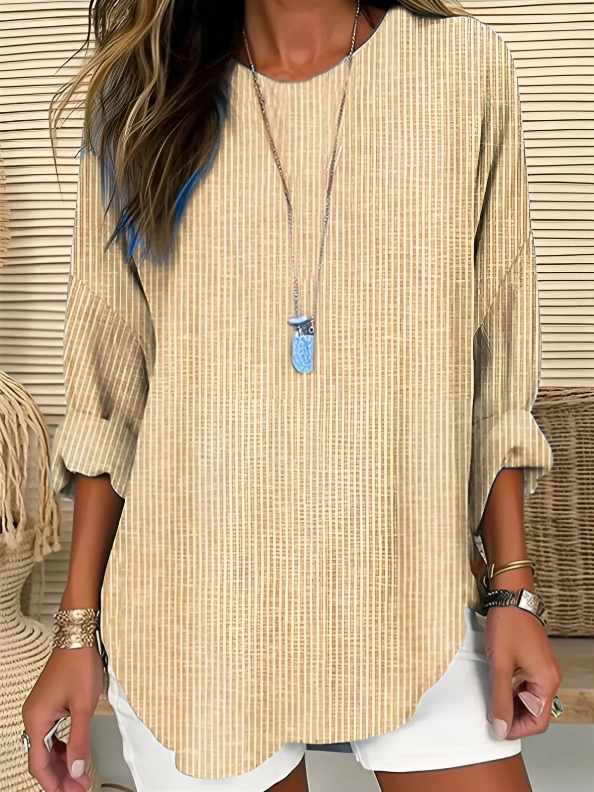 Stacy | Trendy Striped Blouse