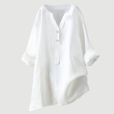 Ava™ - Airy and Comfortable Linen Shirt with Buttons