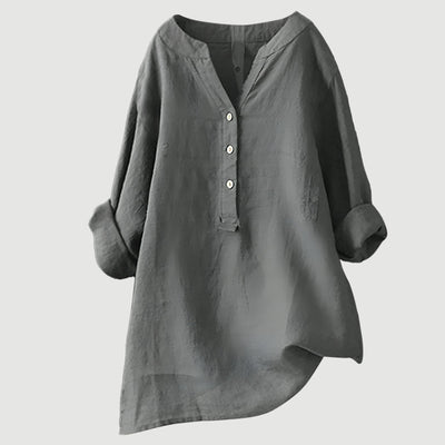 Ava™ - Airy and Comfortable Linen Shirt with Buttons