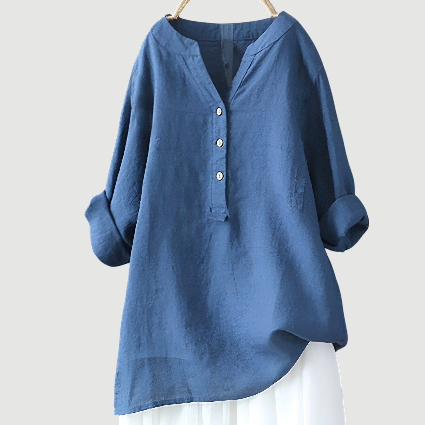 Ava™ - Airy and Comfortable Linen Shirt with Buttons