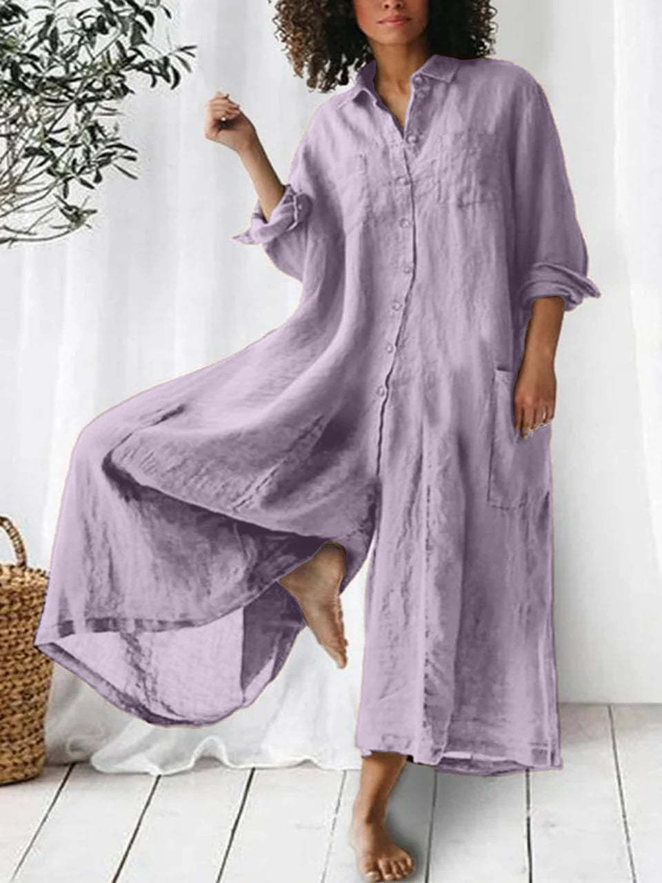 Maja - Serenity Playsuit in Linen