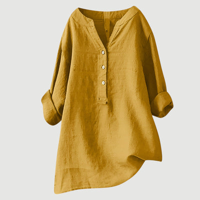 Ava™ - Airy and Comfortable Linen Shirt with Buttons
