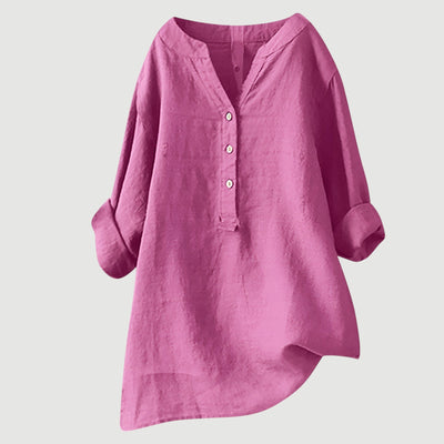 Ava™ - Airy and Comfortable Linen Shirt with Buttons